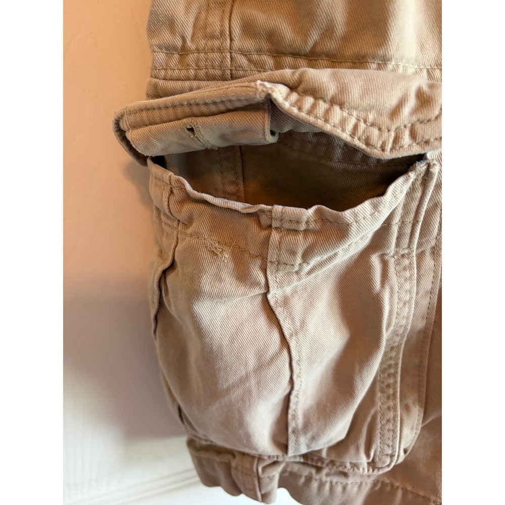 Old Navy Mens Khaki Tan Cotton Twill Cargo Shorts Size 28 Casual Utility - Picture 3 of 5